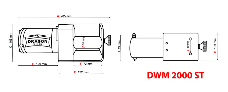 Buy Electric winch for ATV Dragon Winch DWM 2000 ST