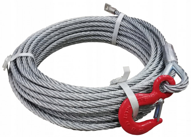 Buy Steel rope with hook 10mm 30m Hammer Winch