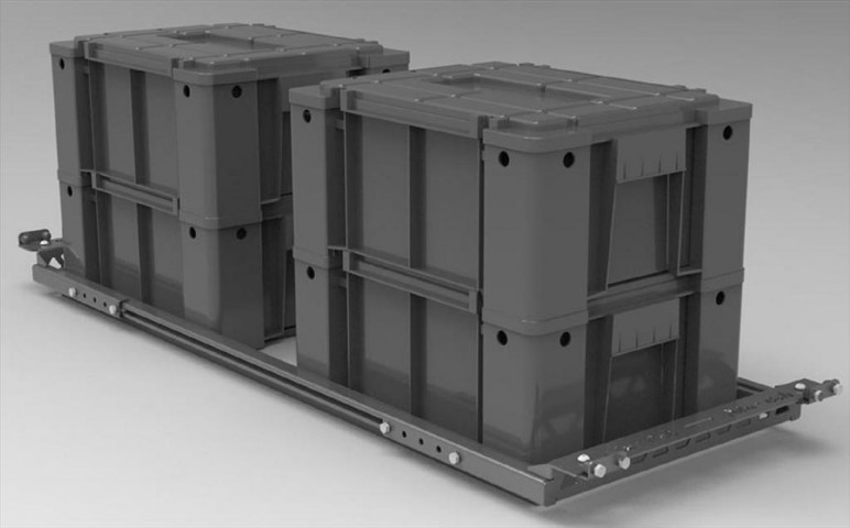 Buy Alu-Cab Pull-out Shelf for Two Boxes 1420x492x97 mm