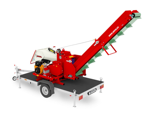 Buy Gasoline wood chipper with conveyor ARPAL AM-160BD-K PRO