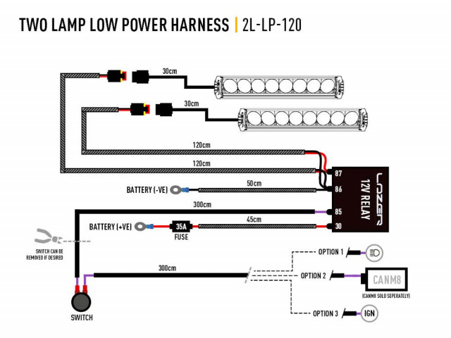 Buy Wiring kit for 2 lamps 12 V Low Power
