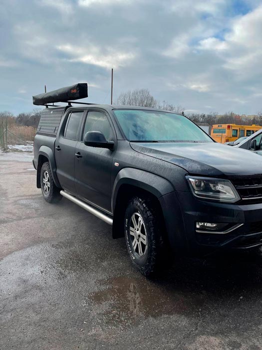 Tuning VW Amarok - hardtop and awning installation by Alu-Cab