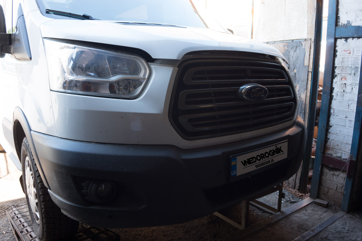 Tuning Ford Transit with a winch in the bumper